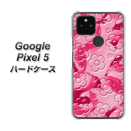 Google Pixel 5 高画質仕上げ 背面印刷 ハードケース【SC847 フラワーヴェルニ花濃いピンク（ローズアンディアン）】