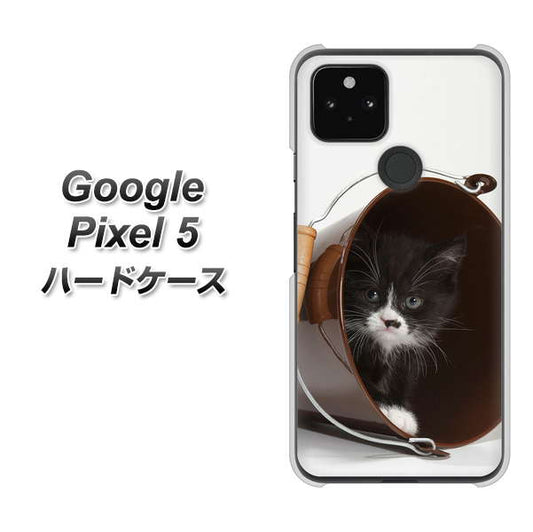 Google Pixel 5 高画質仕上げ 背面印刷 ハードケース【VA800 ネコとバケツ】