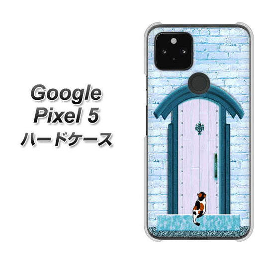 Google Pixel 5 高画質仕上げ 背面印刷 ハードケース【YA953 石ドア03 素材クリア】