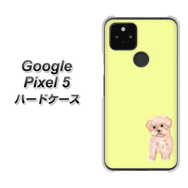 Google Pixel 5 高画質仕上げ 背面印刷 ハードケース【YJ064 トイプードルアプリコット（イエロー）】