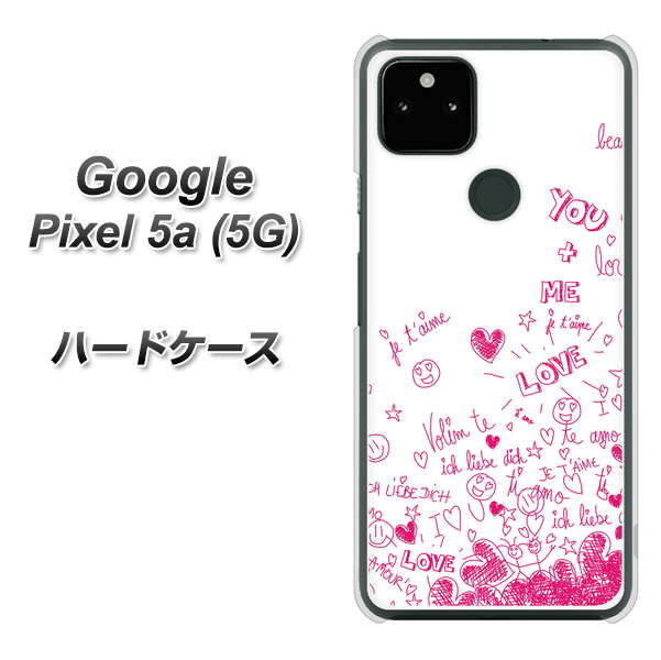 Google Pixel 5a (5G) 高画質仕上げ 背面印刷 ハードケース【631 恋の落書き】