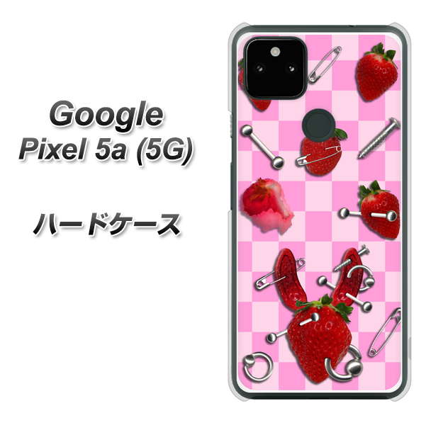 Google Pixel 5a (5G) 高画質仕上げ 背面印刷 ハードケース【AG832 苺パンク（ピンク）】