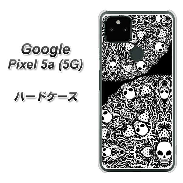 Google Pixel 5a (5G) 高画質仕上げ 背面印刷 ハードケース【AG834 苺骸骨曼荼羅（黒）】