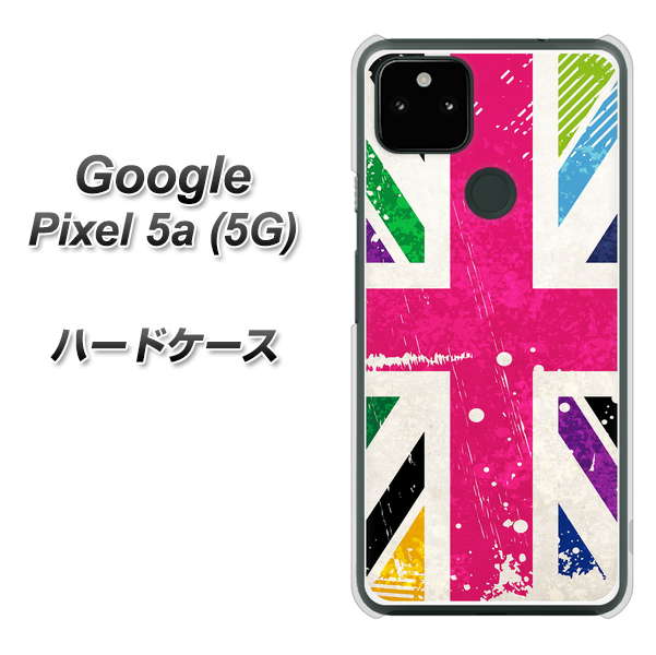 Google Pixel 5a (5G) 高画質仕上げ 背面印刷 ハードケース【SC806 ユニオンジャック ピンクビンテージ】