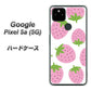 Google Pixel 5a (5G) 高画質仕上げ 背面印刷 ハードケース【SC816 大きいイチゴ模様 ピンク】
