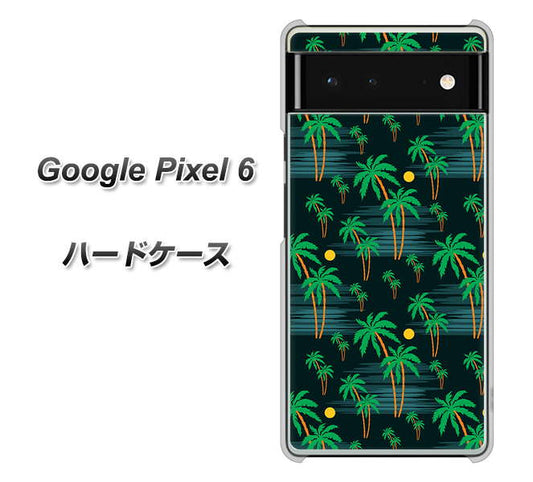 Google Pixel 6 高画質仕上げ 背面印刷 ハードケース【1315 月夜とヤシ】