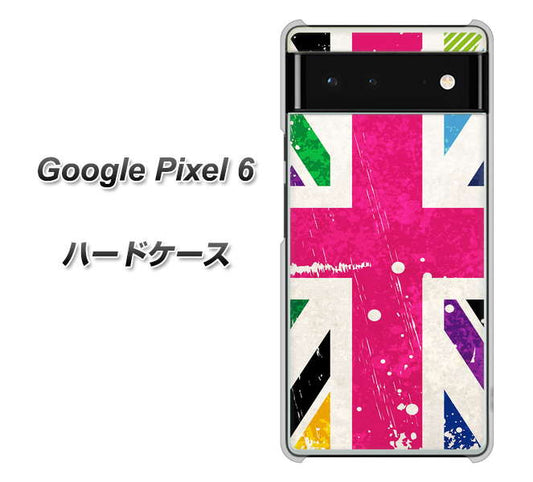 Google Pixel 6 高画質仕上げ 背面印刷 ハードケース【SC806 ユニオンジャック ピンクビンテージ】