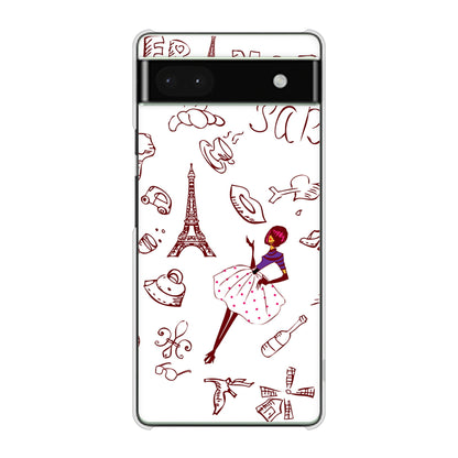 Google Pixel 6a 高画質仕上げ 背面印刷 ハードケース LOVE フランス
