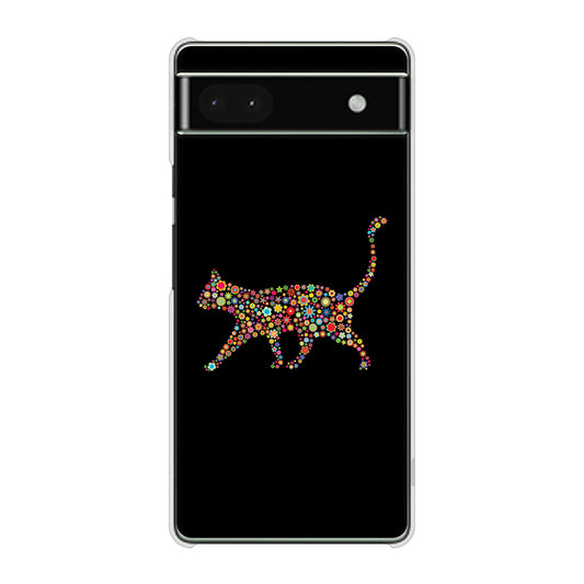 Google Pixel 6a 高画質仕上げ 背面印刷 ハードケース 【406 カラフルキャット】