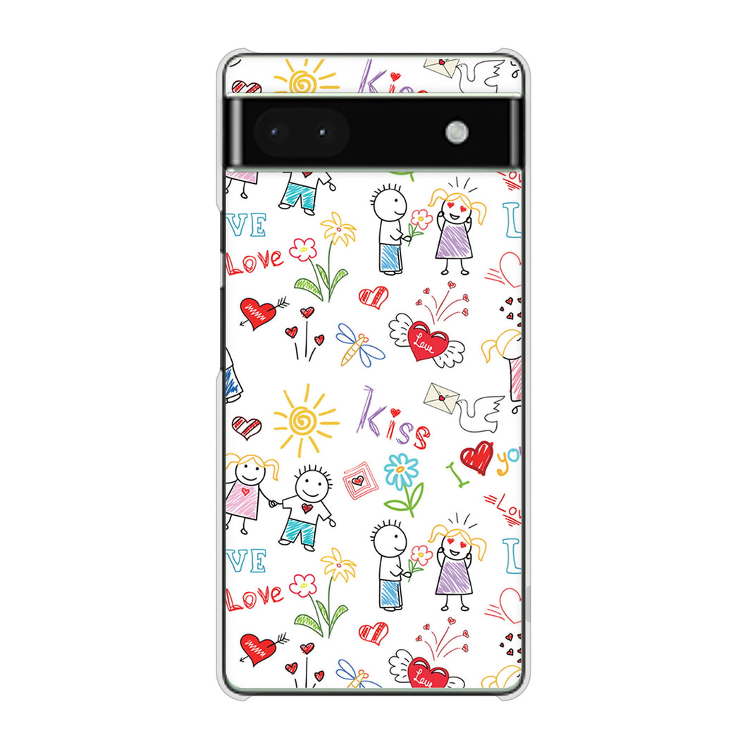 Google Pixel 6a 高画質仕上げ 背面印刷 ハードケース カップル＆ファミリー