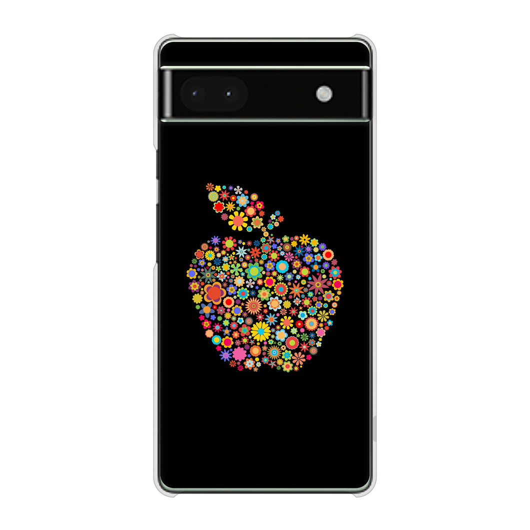 Google Pixel 6a 高画質仕上げ 背面印刷 ハードケース 【1195 カラフルアップル】