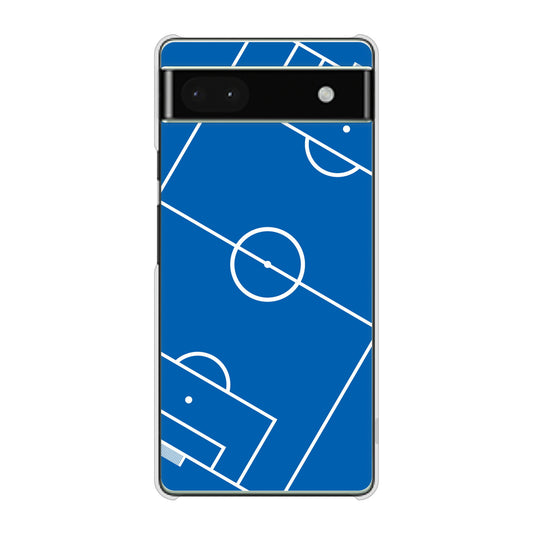 Google Pixel 6a 高画質仕上げ 背面印刷 ハードケース 【IB922 SOCCER_ピッチ】