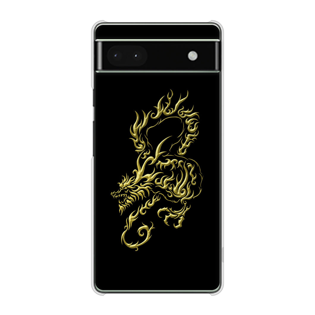 Google Pixel 6a 高画質仕上げ 背面印刷 ハードケース 【VA831 闇と龍】