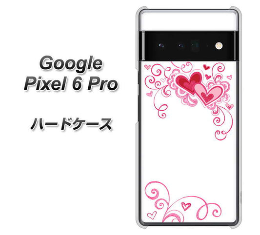Google Pixel 6 Pro 高画質仕上げ 背面印刷 ハードケース【365 ハートフレーム】