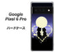 Google Pixel 6 Pro 高画質仕上げ 背面印刷 ハードケース【604 月明かりの恋ネコ】
