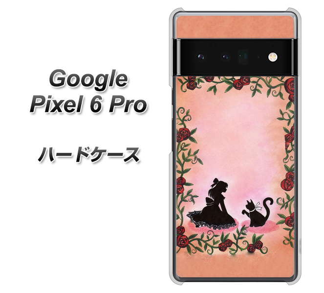 Google Pixel 6 Pro 高画質仕上げ 背面印刷 ハードケース【1096 お姫様とネコ（カラー）】