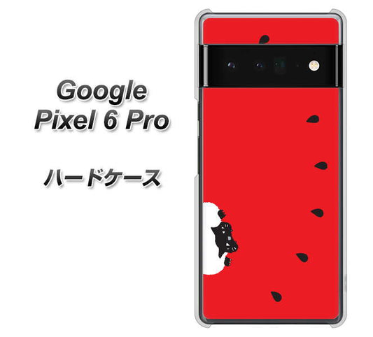 Google Pixel 6 Pro 高画質仕上げ 背面印刷 ハードケース【IA812 すいかをかじるネコ】