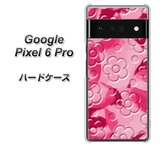 Google Pixel 6 Pro 高画質仕上げ 背面印刷 ハードケース【SC847 フラワーヴェルニ花濃いピンク（ローズアンディアン）】