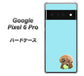 Google Pixel 6 Pro 高画質仕上げ 背面印刷 ハードケース【YJ054 トイプードル＆ボール（ブルー）】