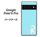 Google Pixel 6 Pro 高画質仕上げ 背面印刷 ハードケース【YJ070 トイプードルホワイト（ブルー）】