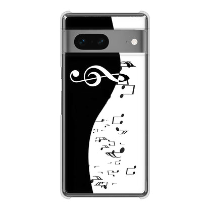 Google Pixel 7 高画質仕上げ 背面印刷 ハードケース 音符