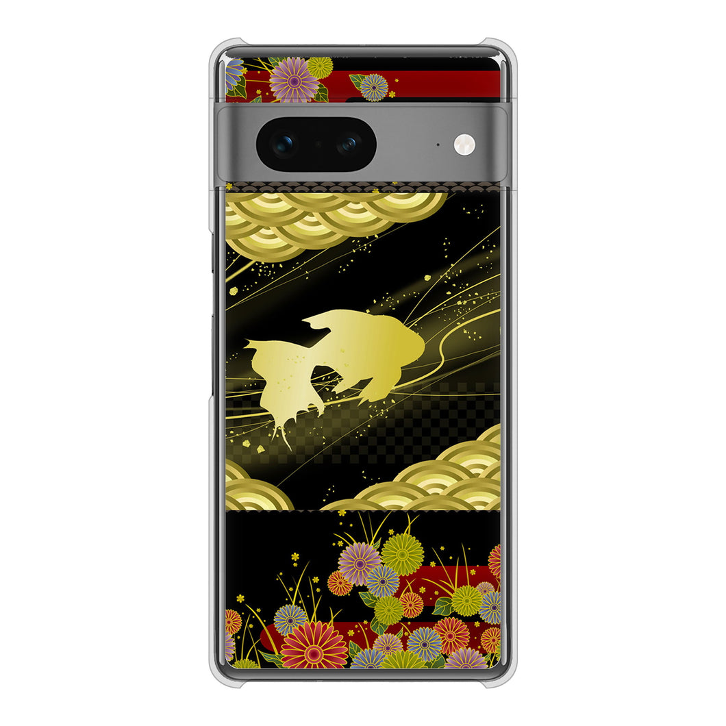 Google Pixel 7 高画質仕上げ 背面印刷 ハードケース 【174 天の川の金魚】