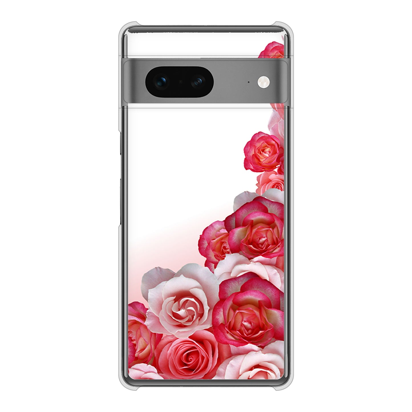 Google Pixel 7 高画質仕上げ 背面印刷 ハードケース ロマンチックなバラ