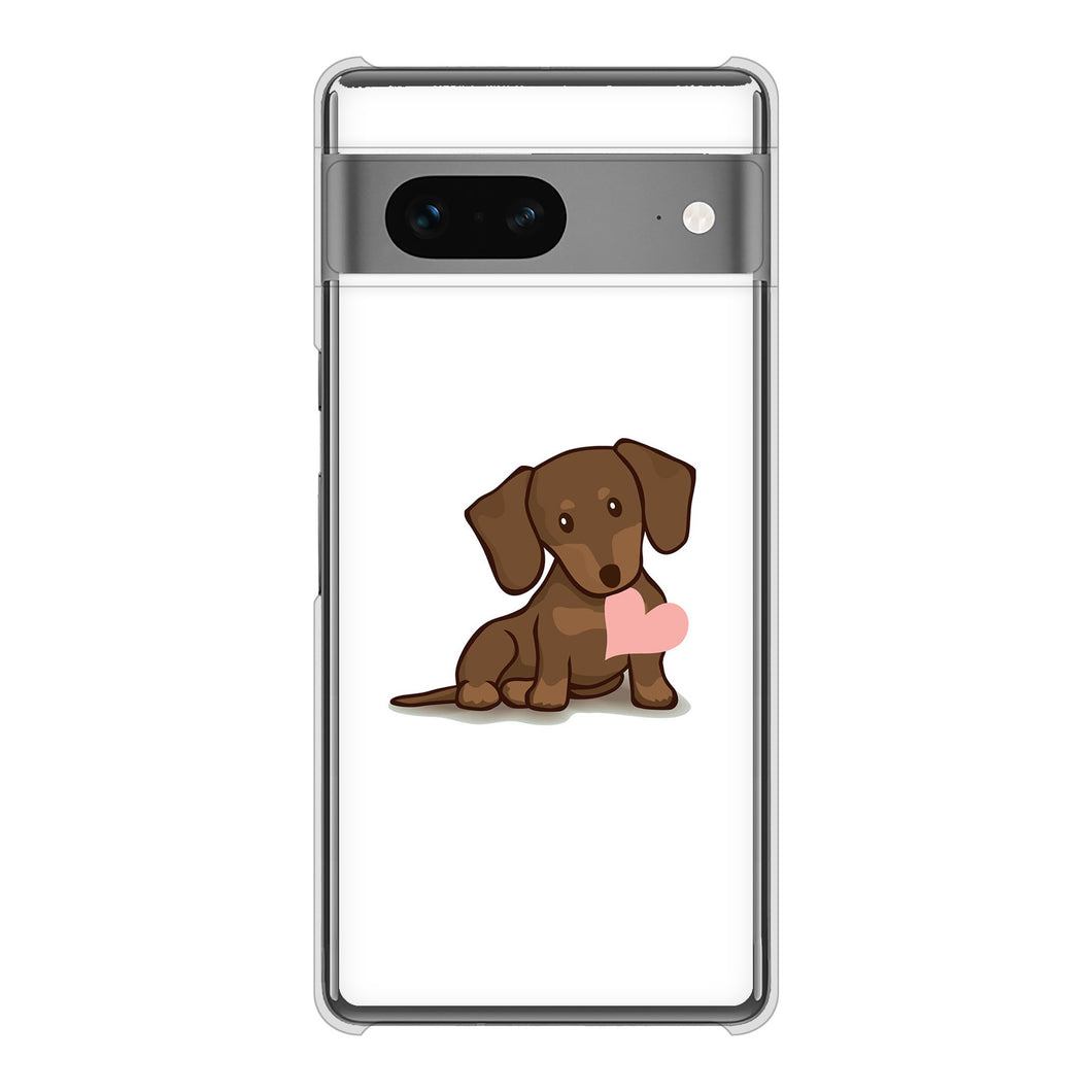 Google Pixel 7 高画質仕上げ 背面印刷 ハードケース 【394 I love ダックス】