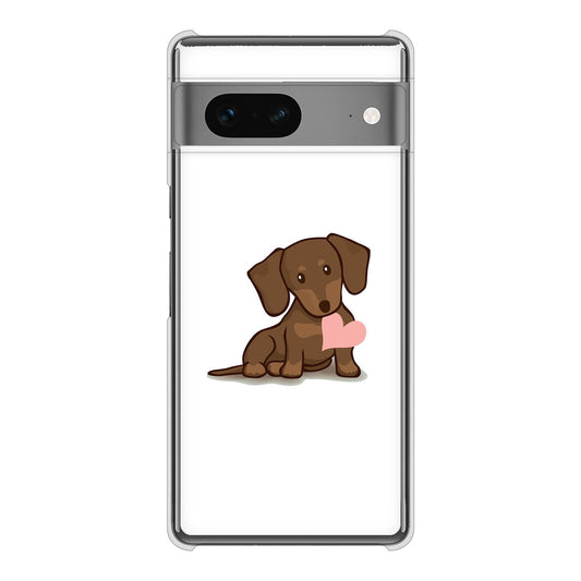 Google Pixel 7 高画質仕上げ 背面印刷 ハードケース 【394 I love ダックス】