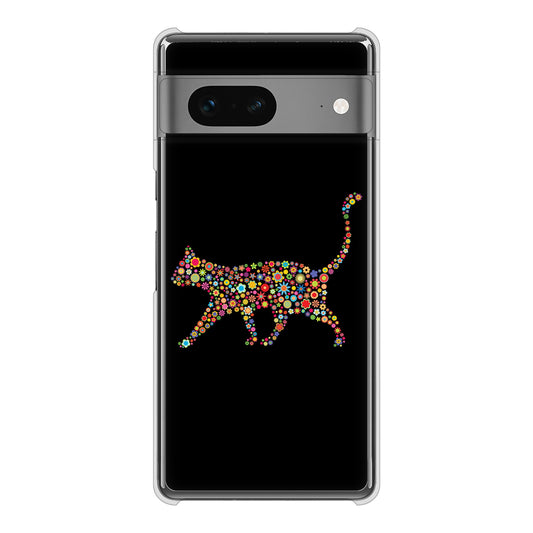 Google Pixel 7 高画質仕上げ 背面印刷 ハードケース 【406 カラフルキャット】