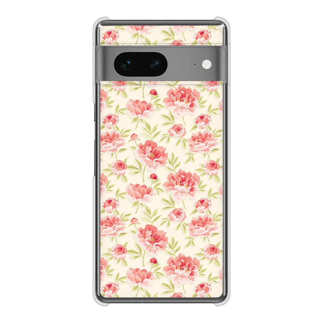 Google Pixel 7 高画質仕上げ 背面印刷 ハードケース 北欧の小花