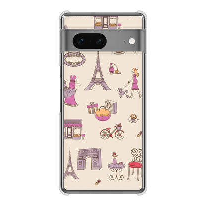 Google Pixel 7 高画質仕上げ 背面印刷 ハードケース LOVE フランス