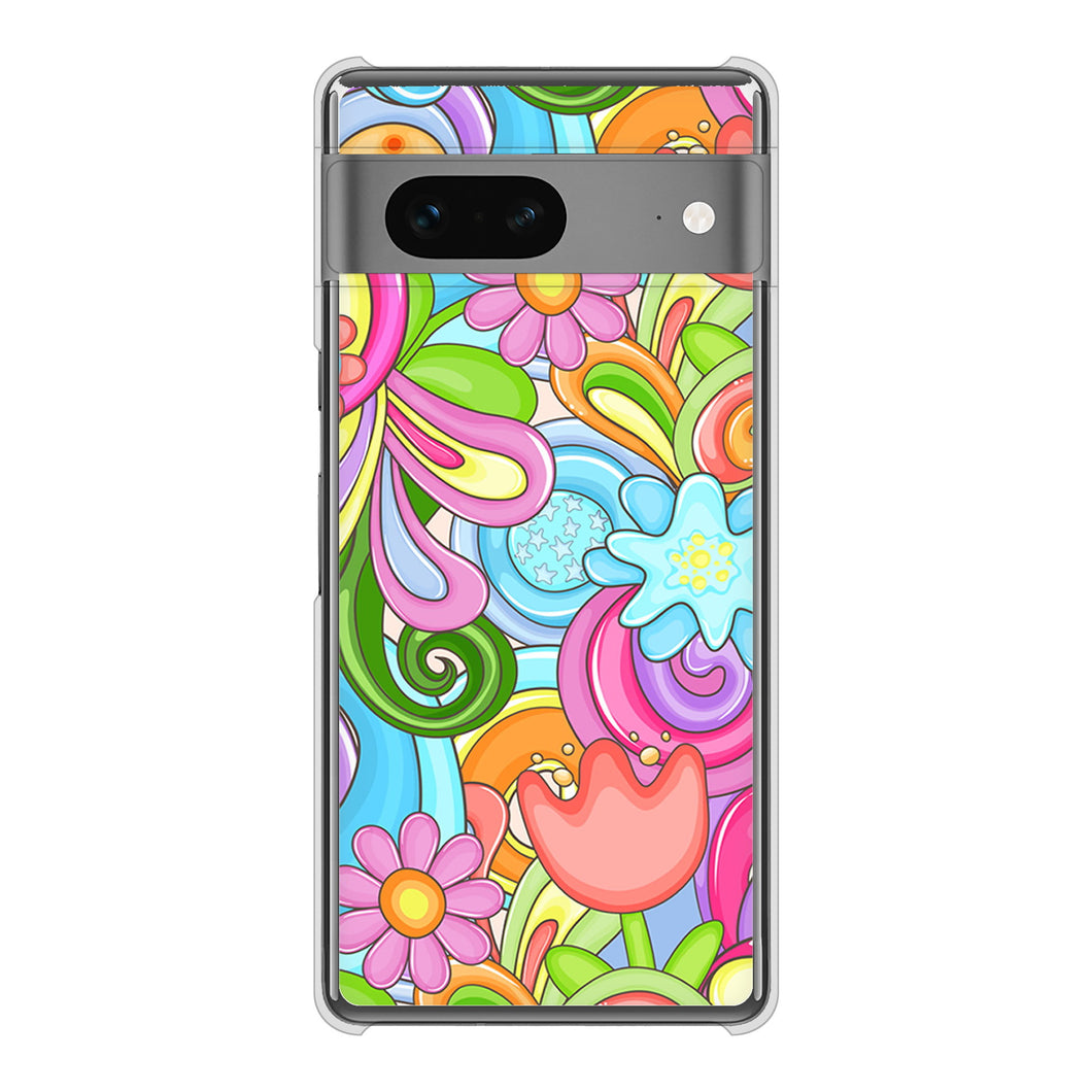 Google Pixel 7 高画質仕上げ 背面印刷 ハードケース 【713 ミラクルフラワー】