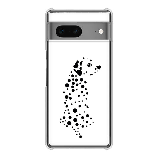 Google Pixel 7 高画質仕上げ 背面印刷 ハードケース 【1038 振り向くダルメシアン（WH）】