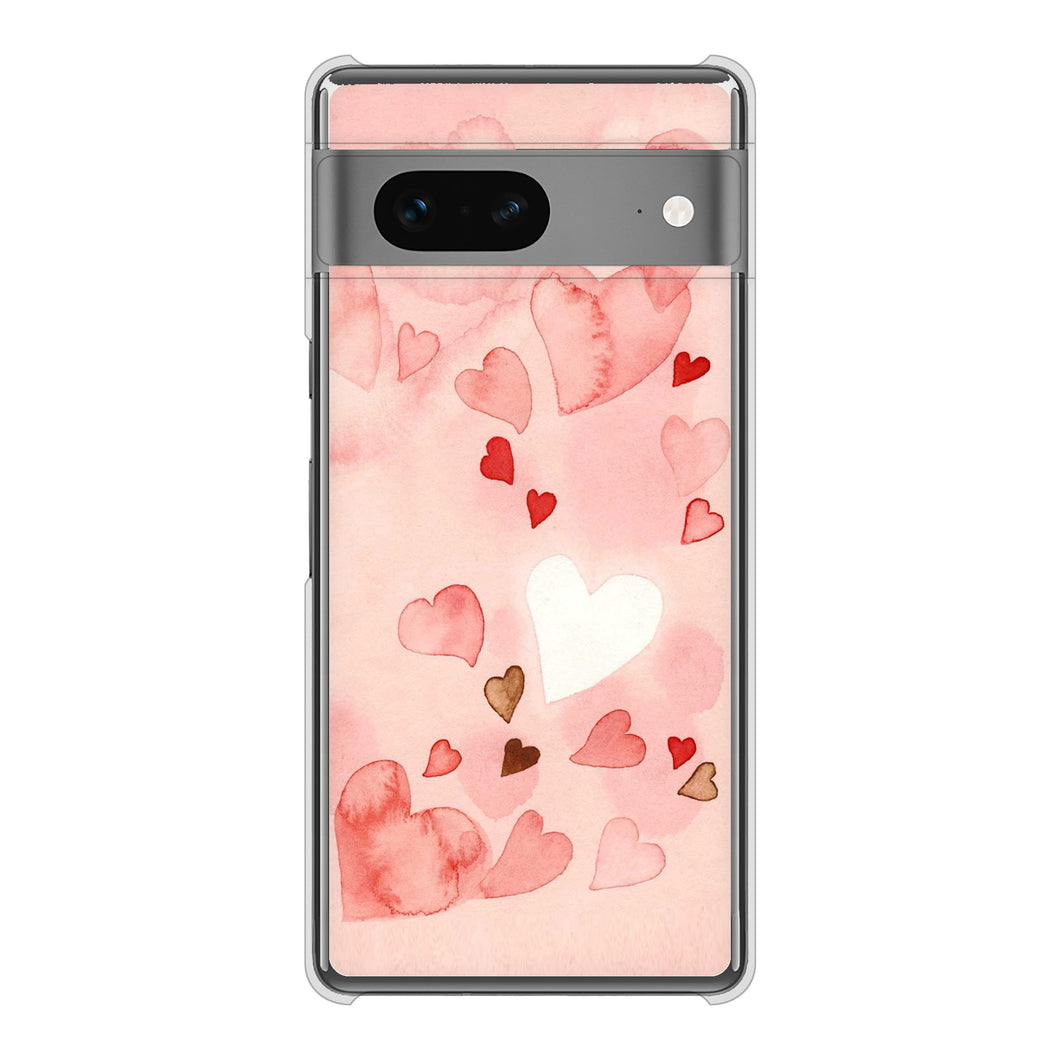 Google Pixel 7 高画質仕上げ 背面印刷 ハードケース 【1125 ハートの和紙】