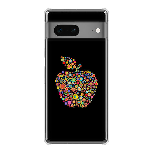Google Pixel 7 高画質仕上げ 背面印刷 ハードケース 【1195 カラフルアップル】