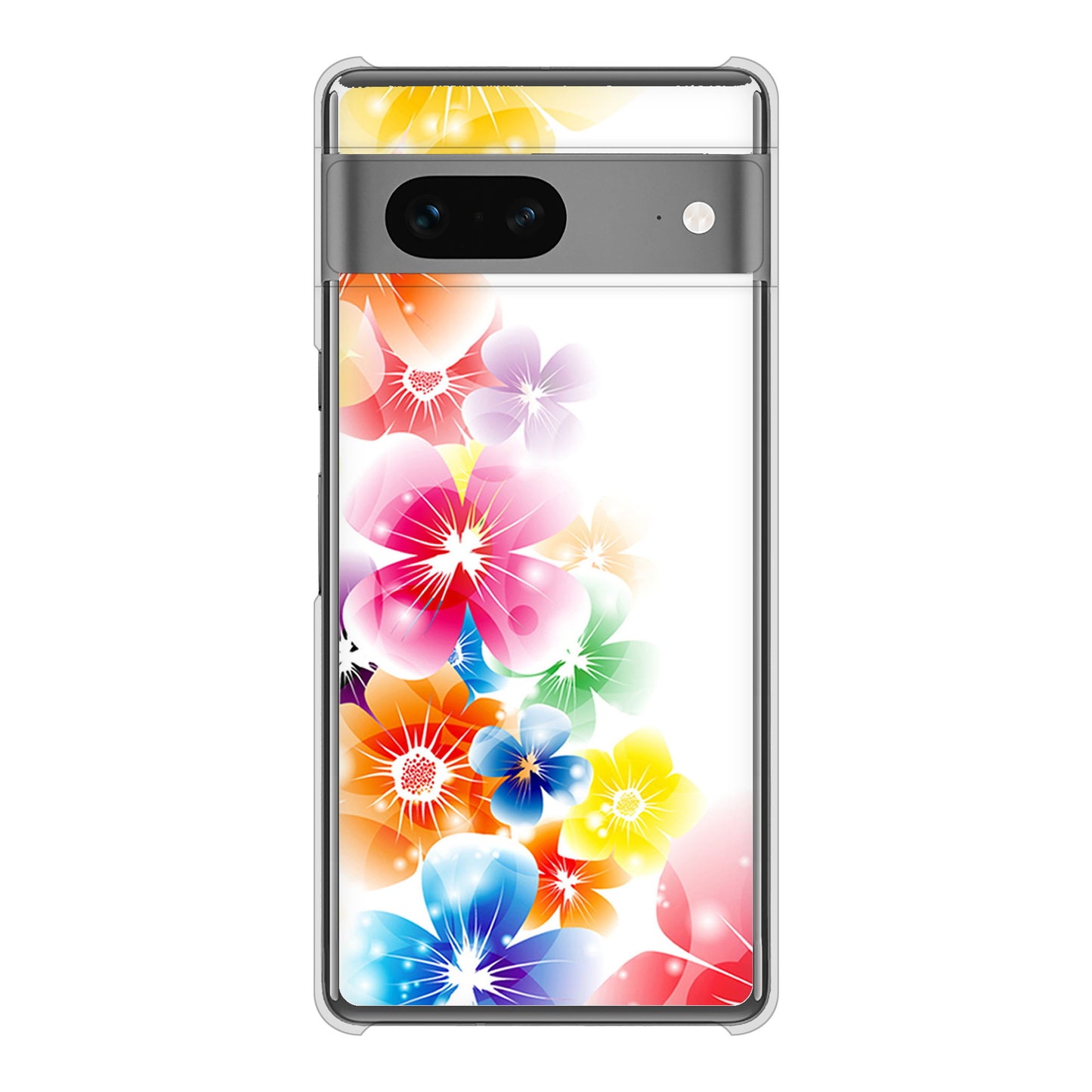 Google Pixel 7 高画質仕上げ 背面印刷 ハードケース 【1209 光と花】