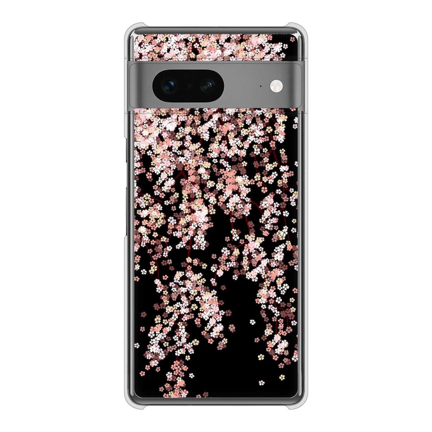 Google Pixel 7 高画質仕上げ 背面印刷 ハードケース 【1244 しだれ桜】