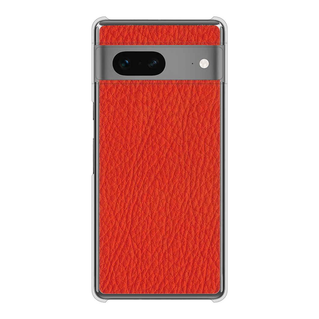 Google Pixel 7 高画質仕上げ 背面印刷 ハードケース 【EK852 レザー風レッド】