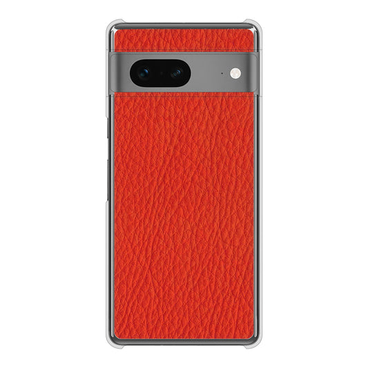 Google Pixel 7 高画質仕上げ 背面印刷 ハードケース 【EK852 レザー風レッド】