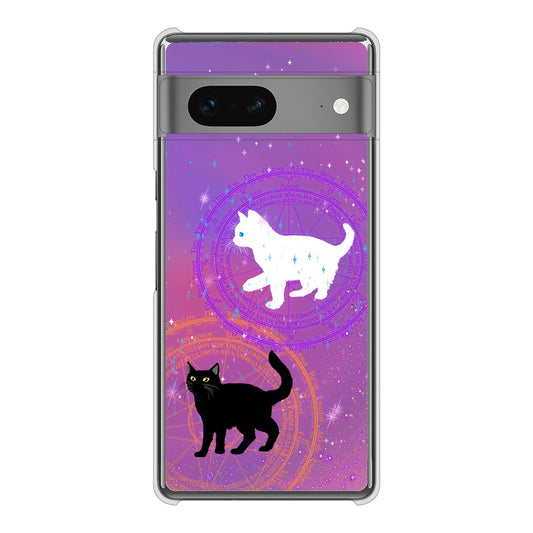 Google Pixel 7 高画質仕上げ 背面印刷 ハードケース 魔法陣猫