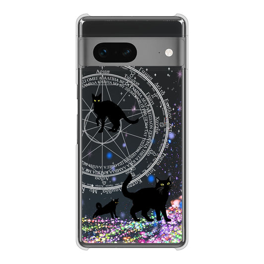 Google Pixel 7 高画質仕上げ 背面印刷 ハードケース 魔法陣猫