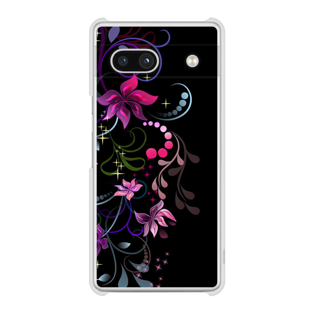 Google Pixel 7a 高画質仕上げ 背面印刷 ハードケース 【263 闇に浮かぶ華】