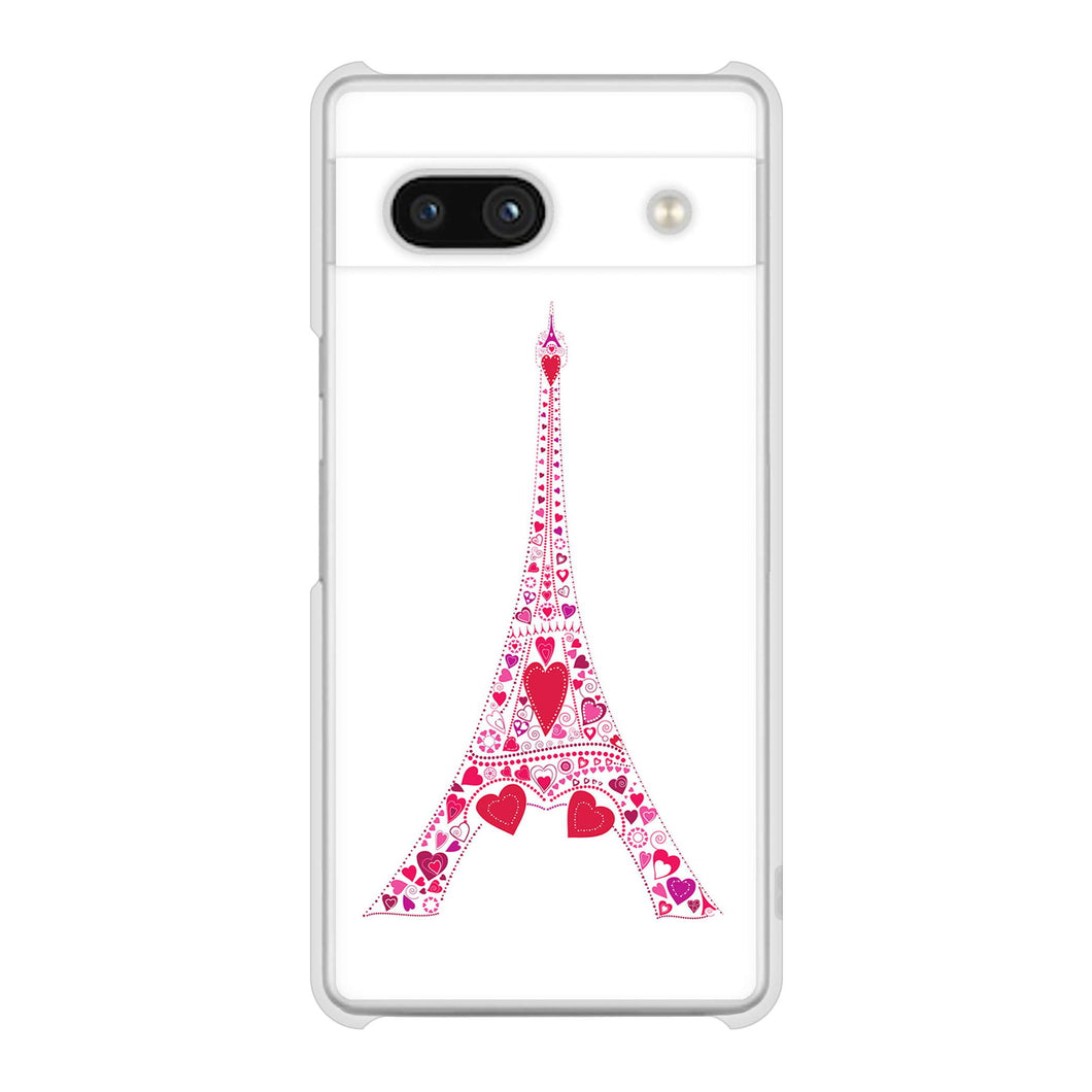 Google Pixel 7a 高画質仕上げ 背面印刷 ハードケースLOVE フランス