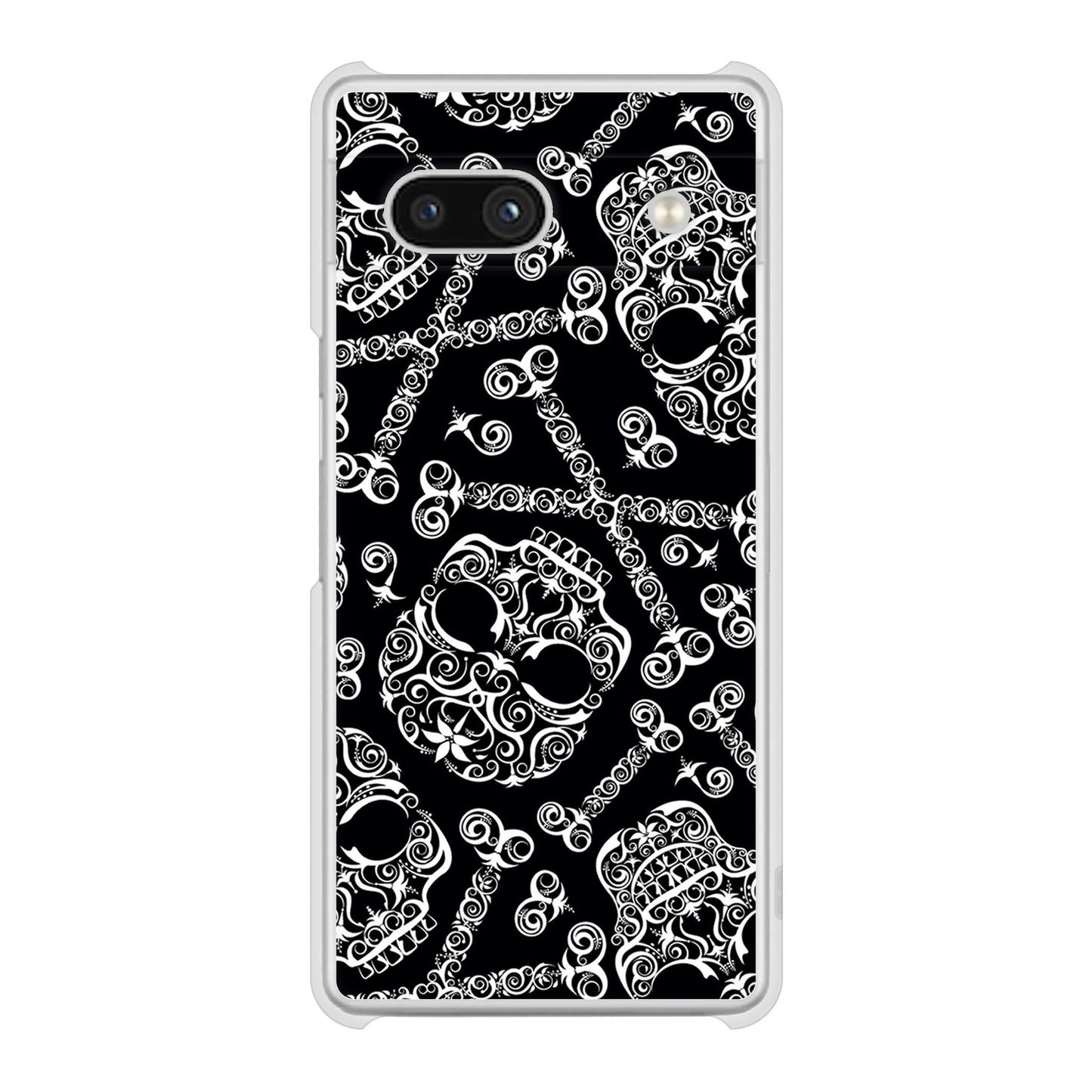 Google Pixel 7a 高画質仕上げ 背面印刷 ハードケース 【363 ドクロの刺青】