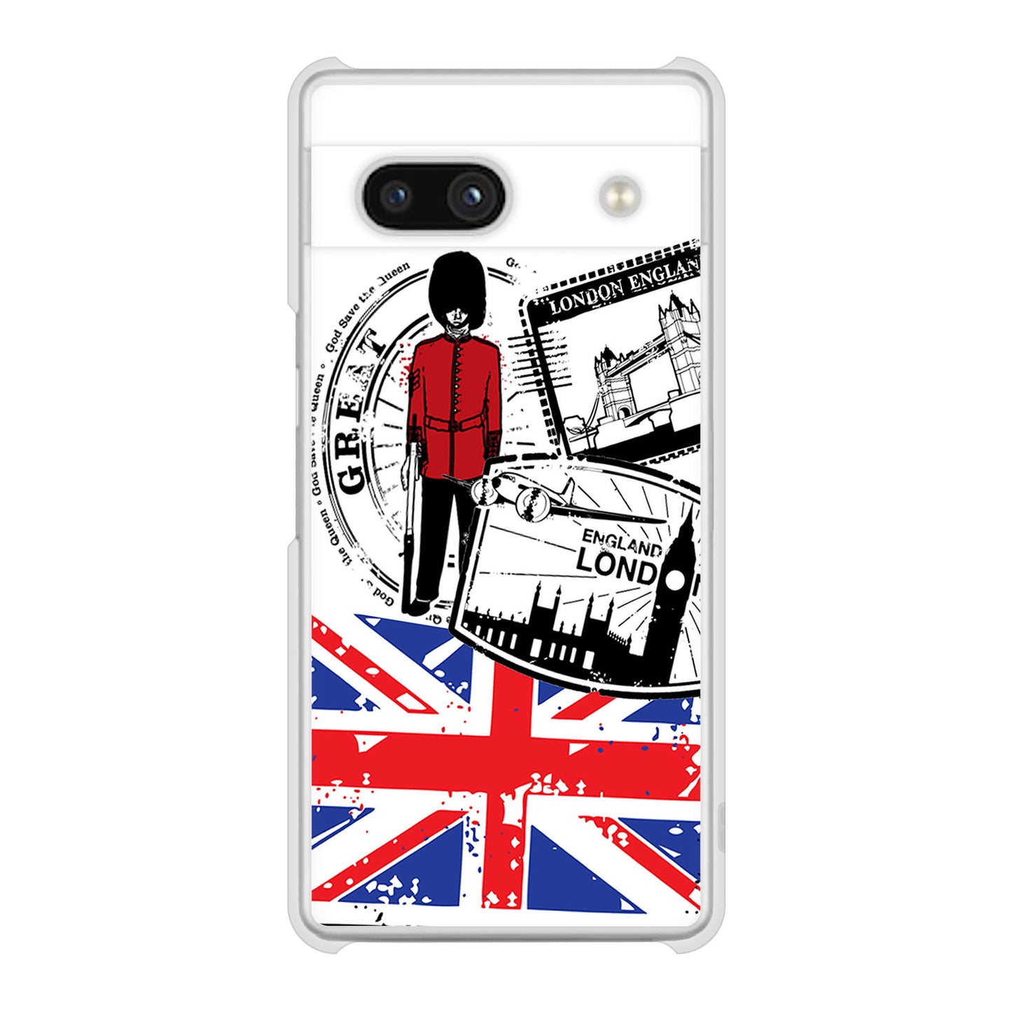 Google Pixel 7a 高画質仕上げ 背面印刷 ハードケースイギリスの風景