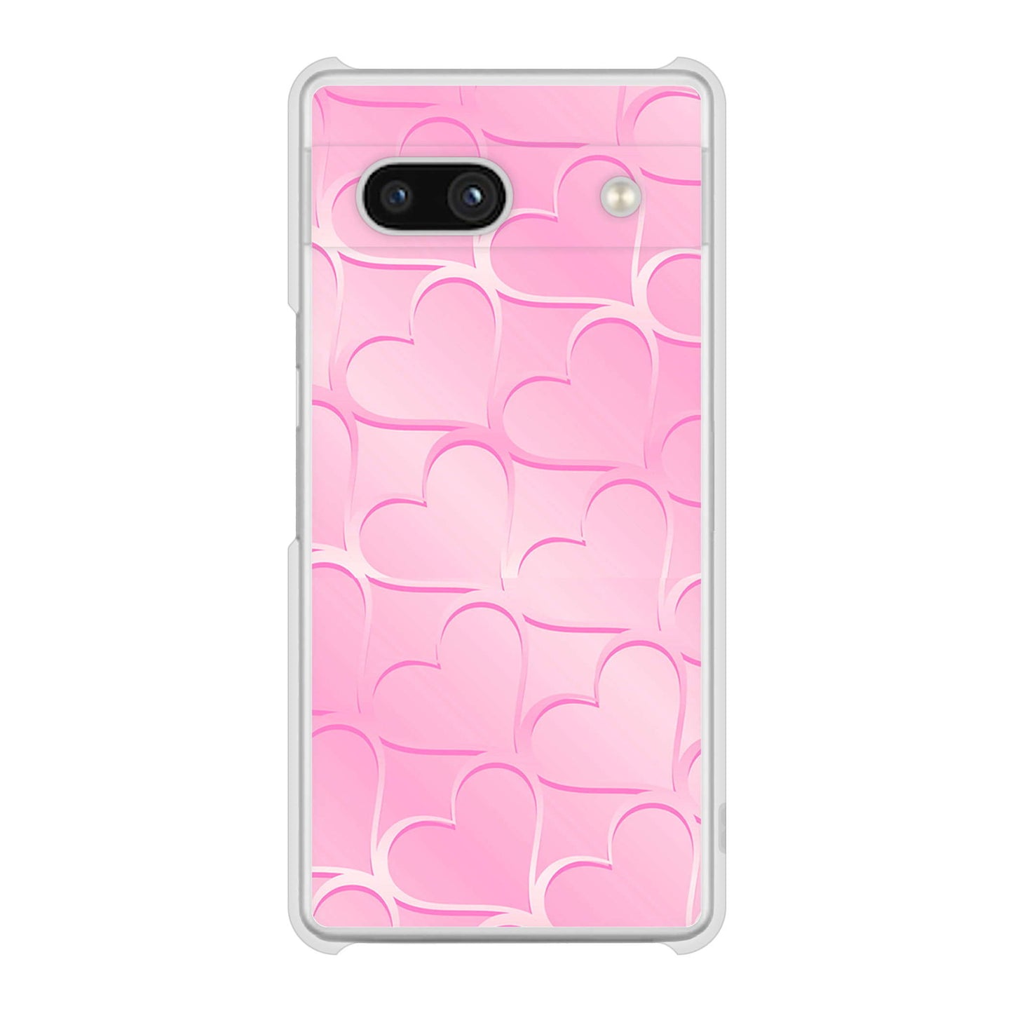 Google Pixel 7a 高画質仕上げ 背面印刷 ハードケースかくれハート