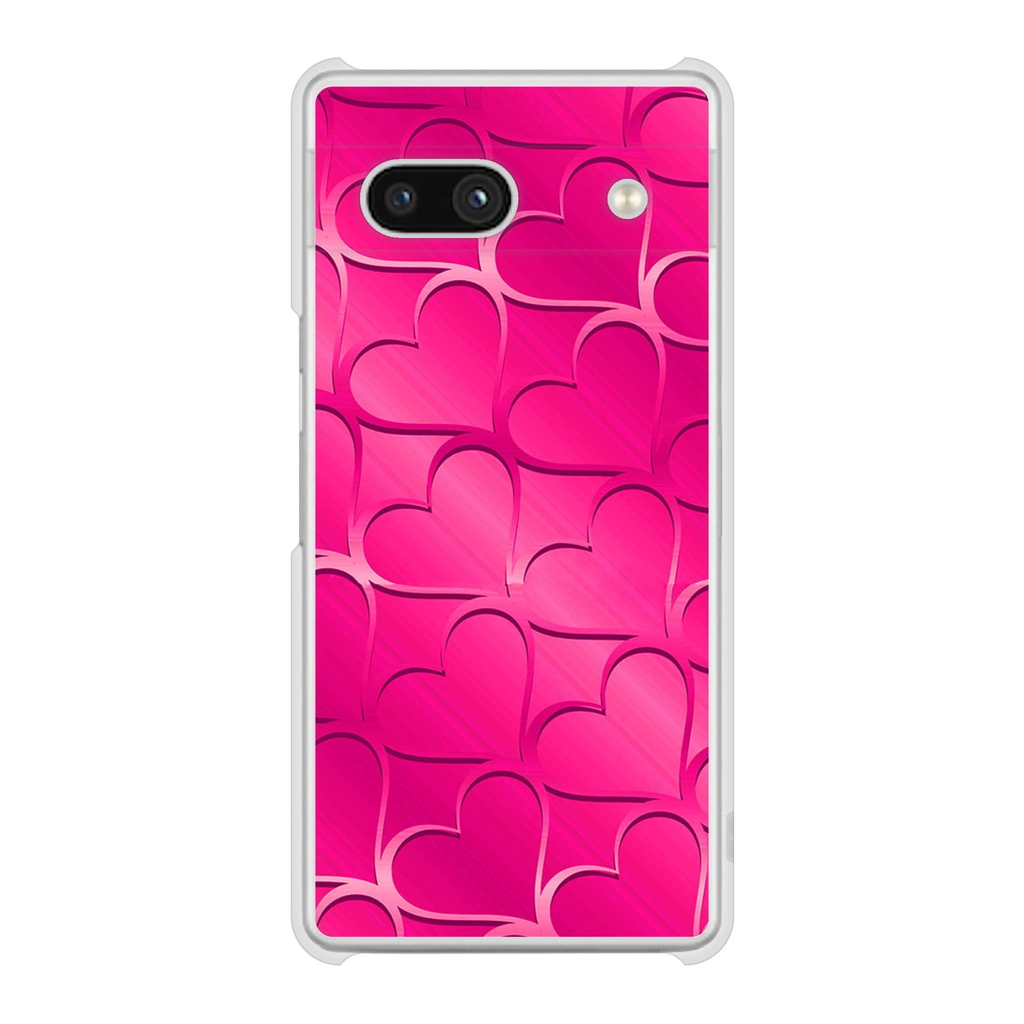 Google Pixel 7a 高画質仕上げ 背面印刷 ハードケースかくれハート