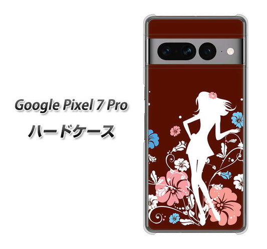 Google Pixel 7 Pro 高画質仕上げ 背面印刷 ハードケース【110 ハイビスカスと少女】