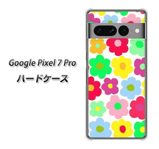 Google Pixel 7 Pro 高画質仕上げ 背面印刷 ハードケース【758 ルーズフラワーカラフル】